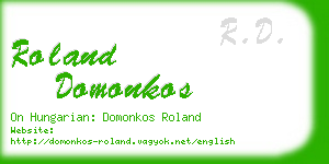 roland domonkos business card